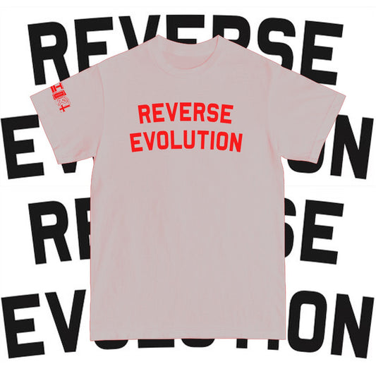 Distort - Reverse Evolution Red on Grey Shirt